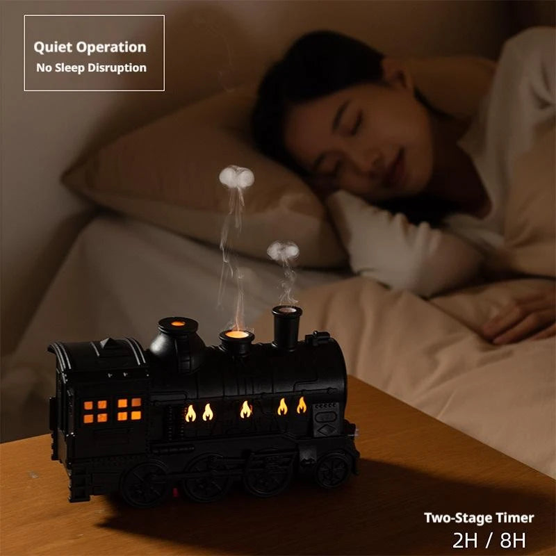 Vintage Train 300ml Air Humidifier & Aroma Diffuser with Remote and LED Light