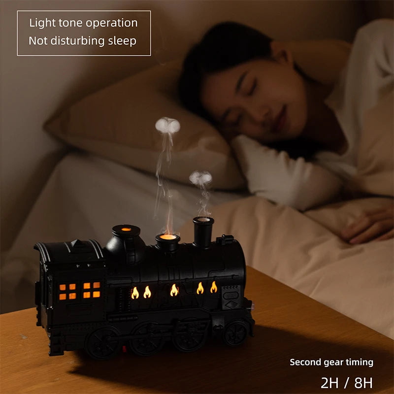 Vintage Train 300ml Air Humidifier & Aroma Diffuser with Remote and LED Light