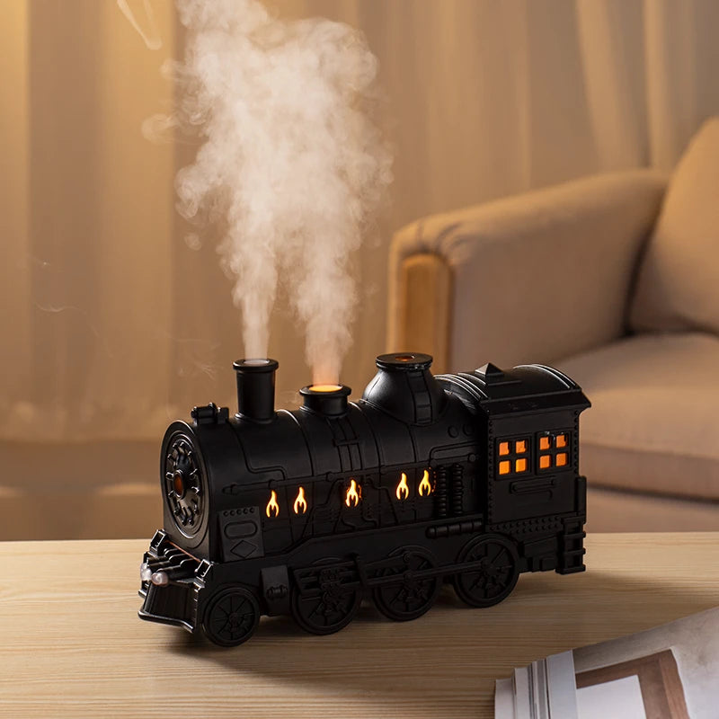 Vintage Train 300ml Air Humidifier & Aroma Diffuser with Remote and LED Light