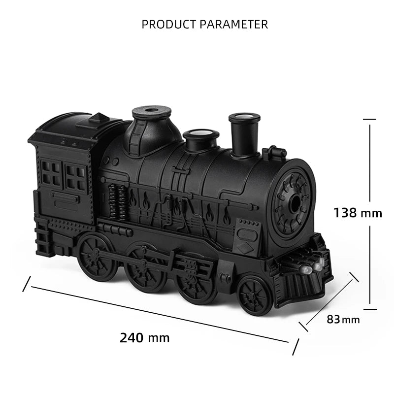 Vintage Train 300ml Air Humidifier & Aroma Diffuser with Remote and LED Light