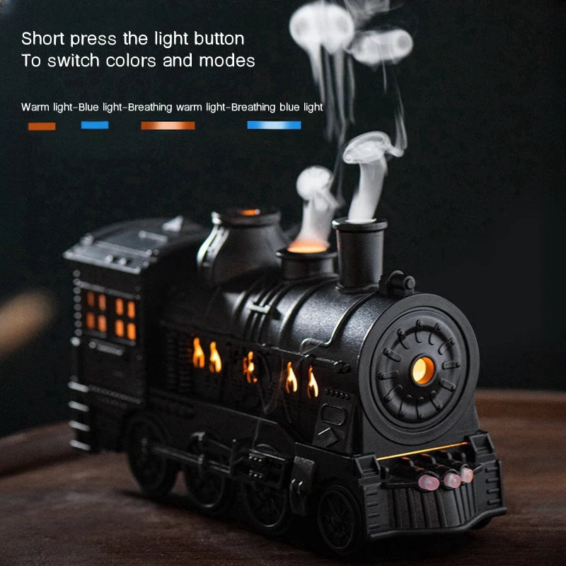 Vintage Train 300ml Air Humidifier & Aroma Diffuser with Remote and LED Light