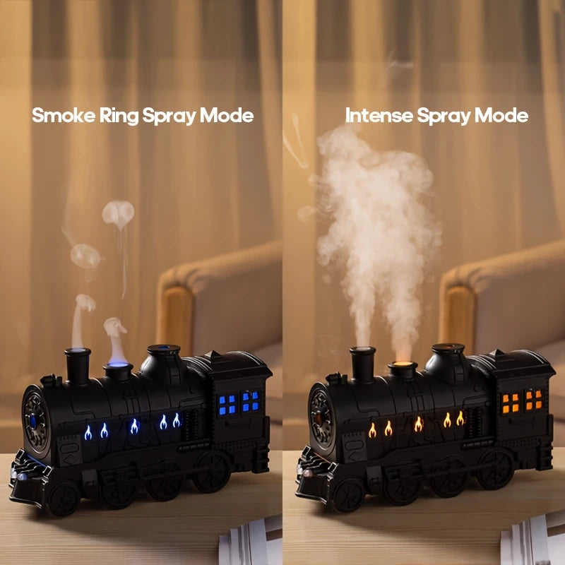 Vintage Train 300ml Air Humidifier & Aroma Diffuser with Remote and LED Light