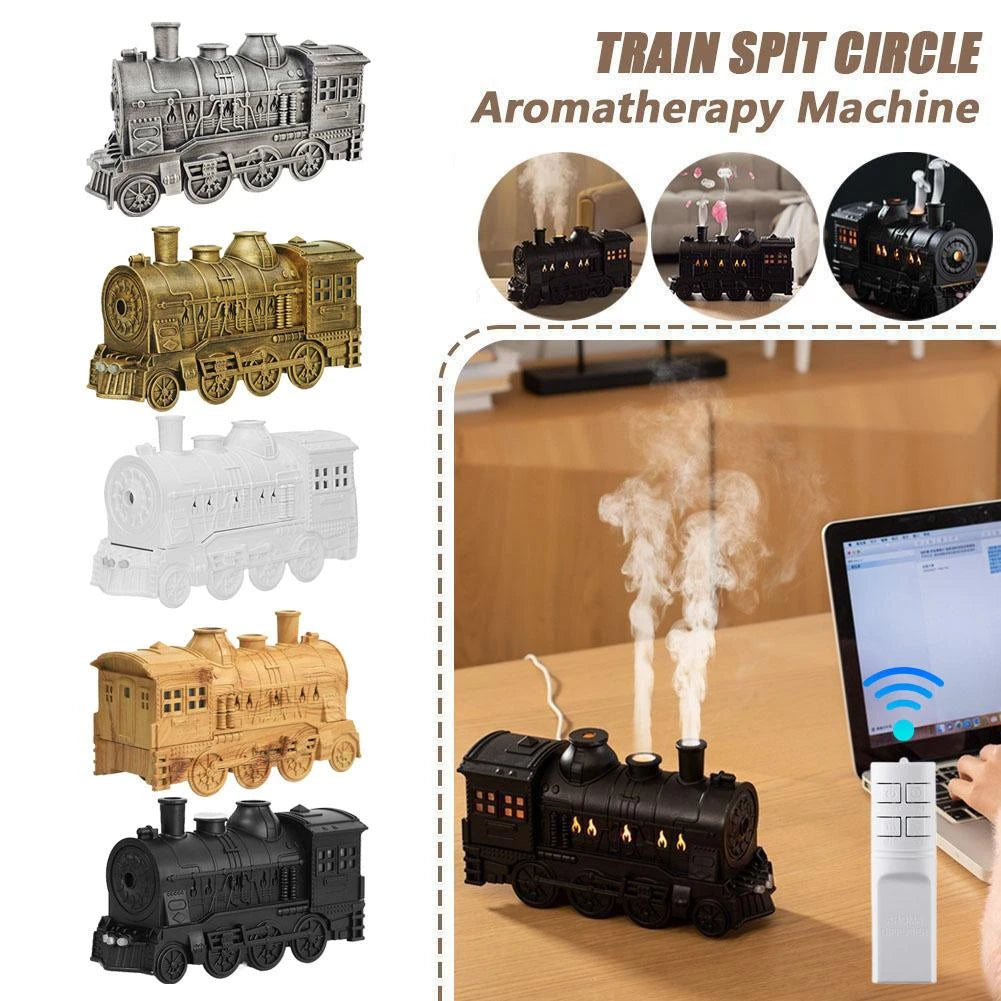Vintage Train 300ml Air Humidifier & Aroma Diffuser with Remote and LED Light