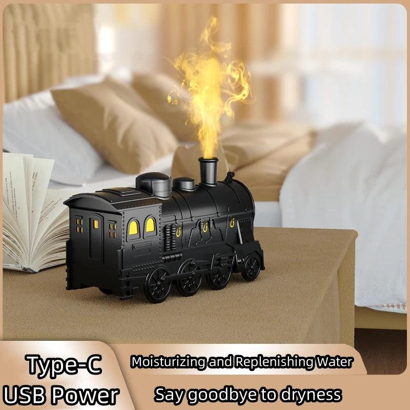 Vintage Train 300ml Air Humidifier & Aroma Diffuser with Remote and LED Light