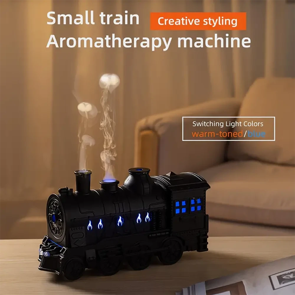 Vintage Train 300ml Air Humidifier & Aroma Diffuser with Remote and LED Light