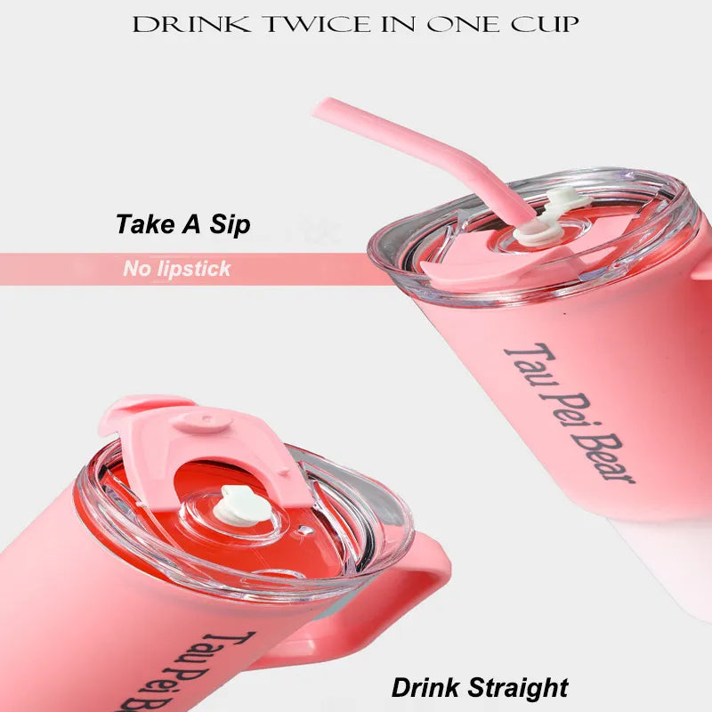 Water Bottle with Straw – 3 Pcs Gradient Tumbler Set | BPA-Free Portable Drinkware for Travel, Sports & Office