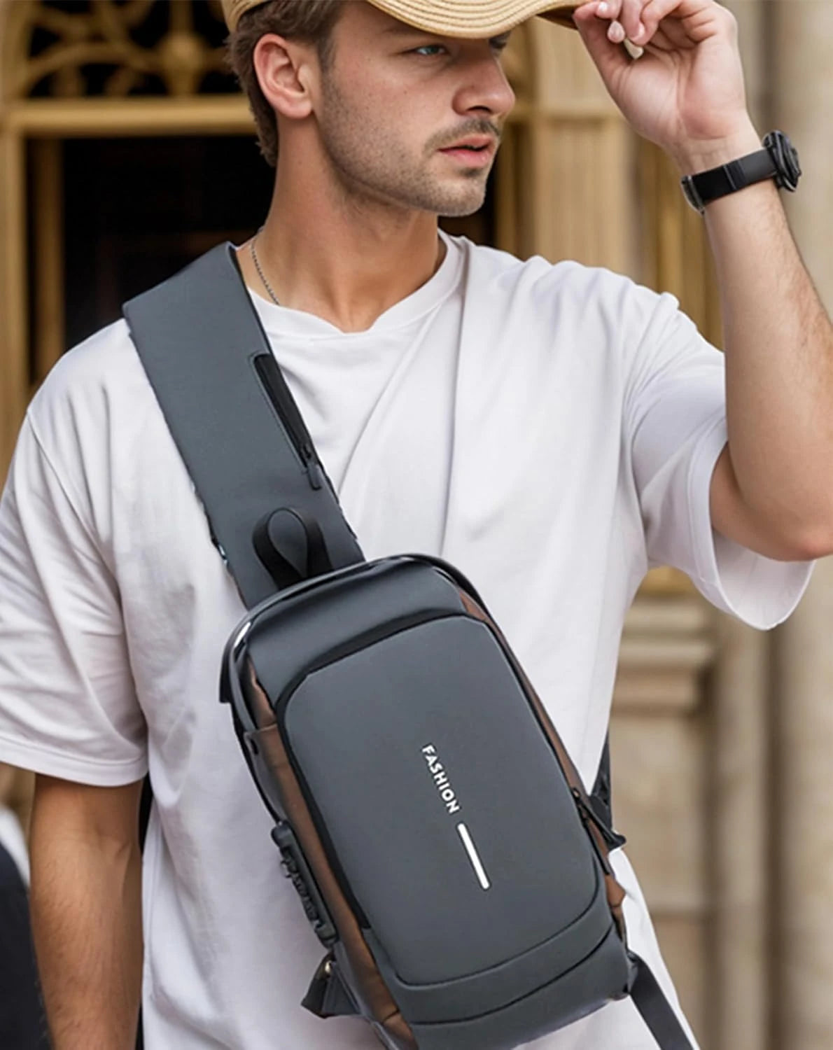 Waterproof Anti-Theft Crossbody Sling Bag with USB Charging Port | Unisex Chest Bag for Men, Women, Boys & Girls | Travel, Gym & Daily Use Stay Secure & Travel Smarter