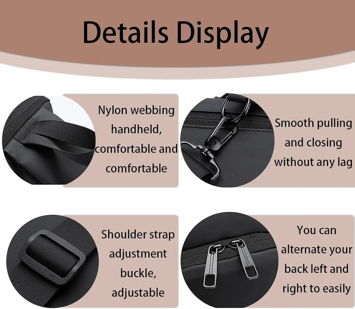 Waterproof Anti-Theft Crossbody Sling Bag with USB Charging Port | Unisex Chest Bag for Men, Women, Boys & Girls | Travel, Gym & Daily Use Stay Secure & Travel Smarter