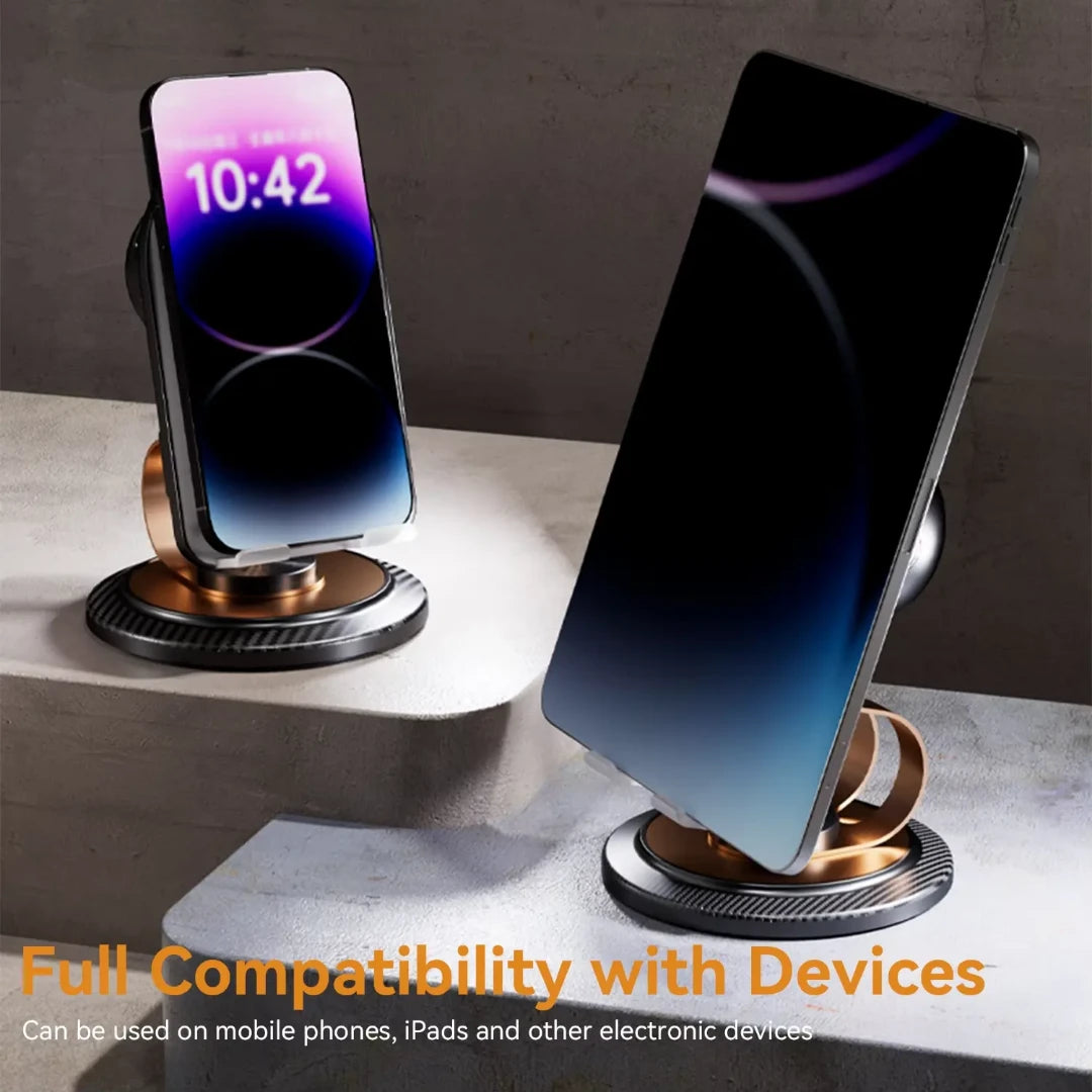 Wireless Induction Bluetooth Speaker Phone Holder with HD Surround Sound | Universal Smartphone Stand for iPhone & Android | Portable Desk Audio Amplifier