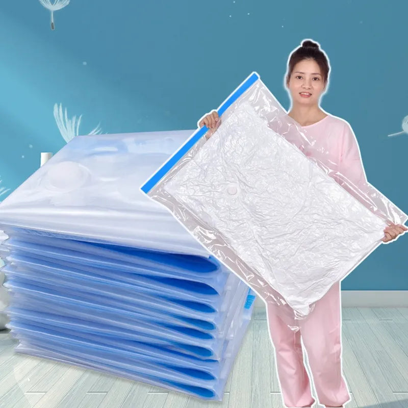 Space Saver Vacuum Storage Bags (5 Pack) with Hand Pump | Clothes & Bedding Organizer